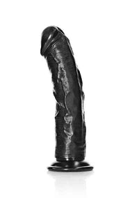 Godemiché incurvé réaliste avec ventouse - 18 cm - Noir