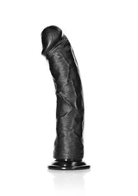 Godemiché incurvé réaliste avec ventouse - 23 cm - Noir