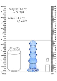 Godemiché incurvé ou plug anal - 13,5 cm (5,5 pouces) bleu