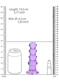Godemiché incurvé ou plug anal - 13,5 cm (5,5 pouces) violet