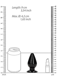 Plug anal - 8,5 cm (3,5 pouces) Noir