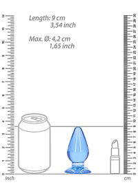 Plug anal - 8,5 cm (3,5 pouces) bleu