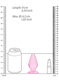 Plug anal rose - 8,5 cm (3,5 pouces)