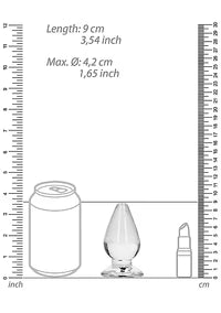 Plug anal transparent de 8,5 cm (3,5 pouces)