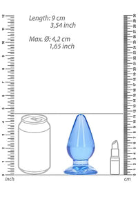 Plug anal - 11 cm (4,5 pouces) bleu