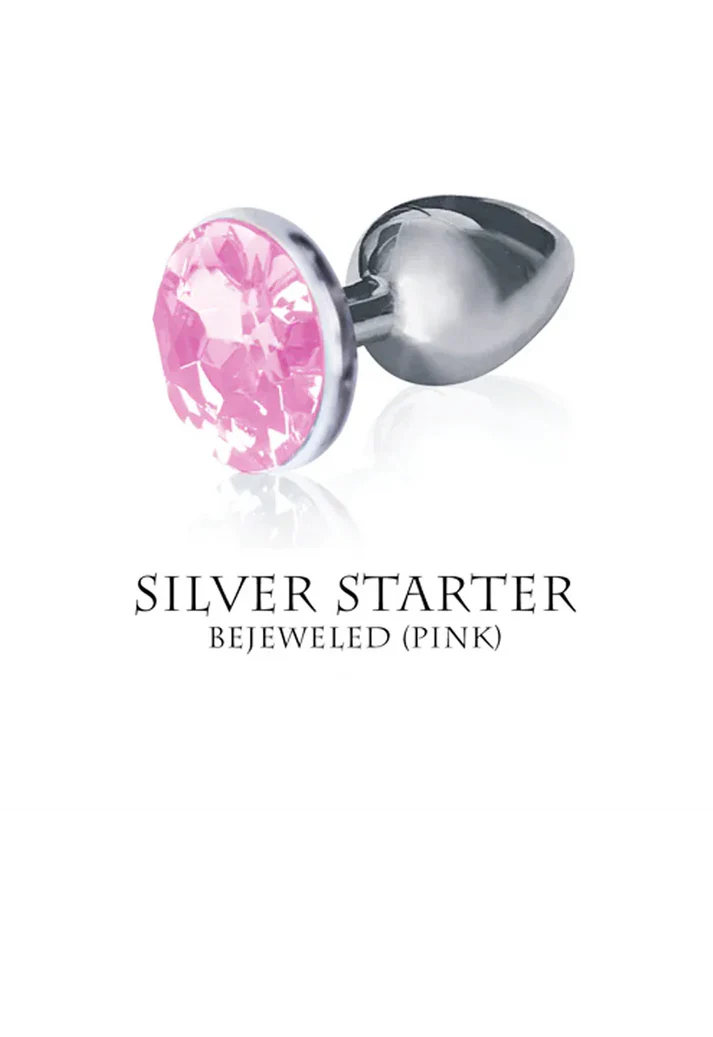 Silver Starter Bejeweled àstainless Steel Plug - Pink