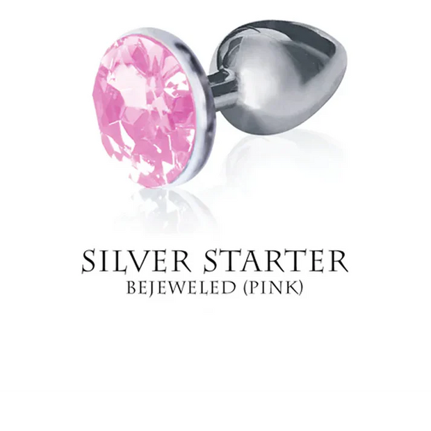 Silver Starter Bejeweled àstainless Steel Plug - Pink