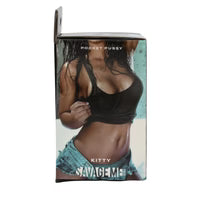 Caresses pour filles en jeans bleus - Chaton