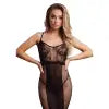 Knee-Length Lace & Fishnet Dress