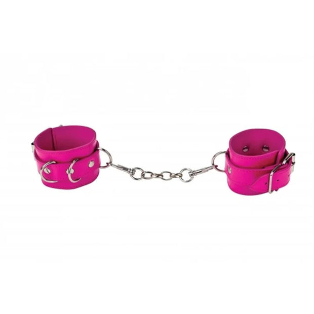 Ouch! Leather Cuffs Pink