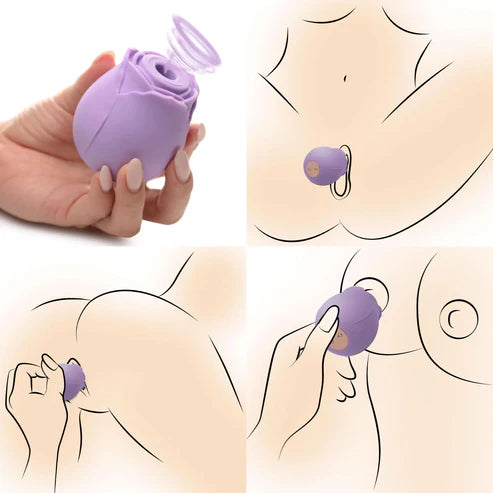 Stimulateur clitoridien à succion Bloomgasm Wild Rose 10X - Violet