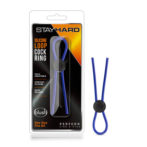 Anneau pénien en silicone Stay Hard - Bleu