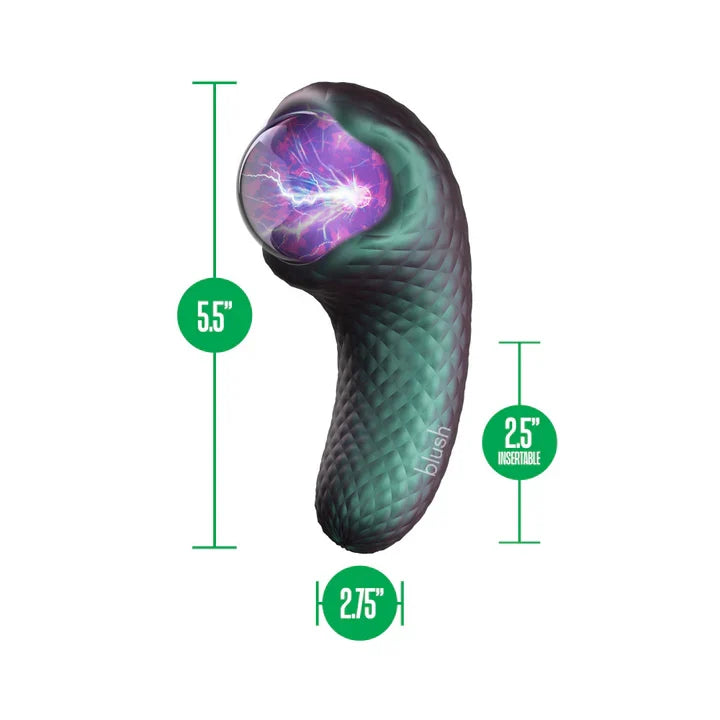 Temptasia - Vibrateur à pulsations serpent enchanté avec globe de plasma mystique - Millénaires sombres