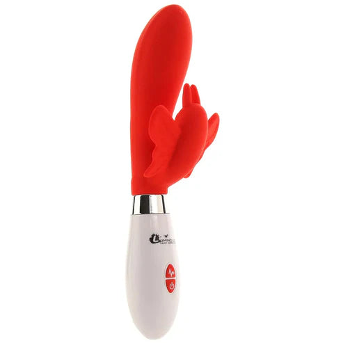 Stimulateur double en silicone ultra-doux Alexios, rouge néon