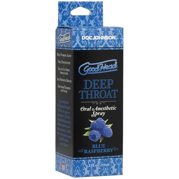 GoodHead Deep Throat Spray Blue Rasberry