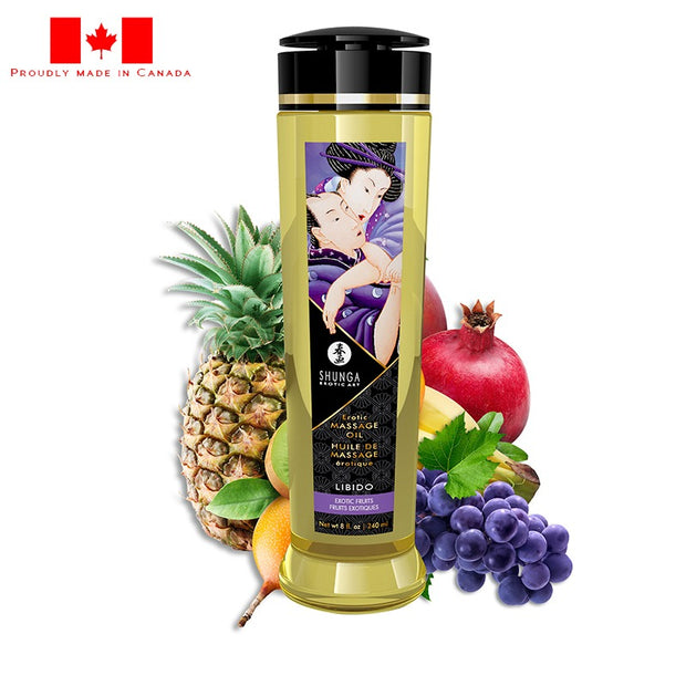 Shunga 8 oz Erotic Massage Oill Libido Exotic Fruit