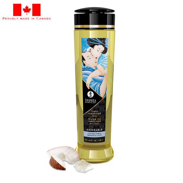 Shunga 8 oz Erotic Massage Oil Coconut