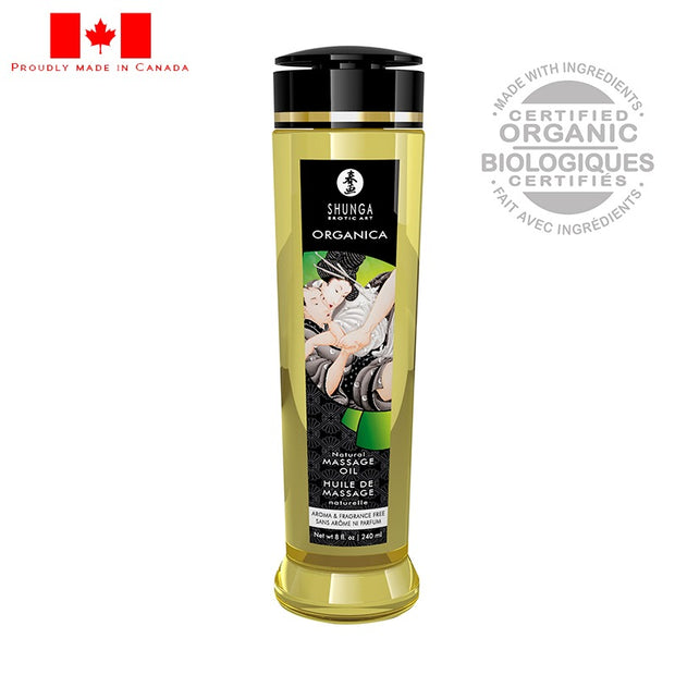 Shunga 8 oz Erotic Massage Oil Natural