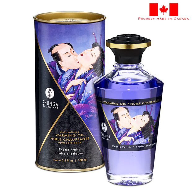 Shunga-Huile de massage chauffante Fruits exotiques