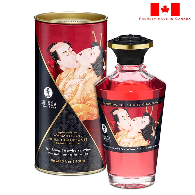 Shunga-Huile de massage Fraise 8 oz