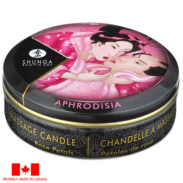 Shunga Mini Massage Candle 1 oz Rose Petals