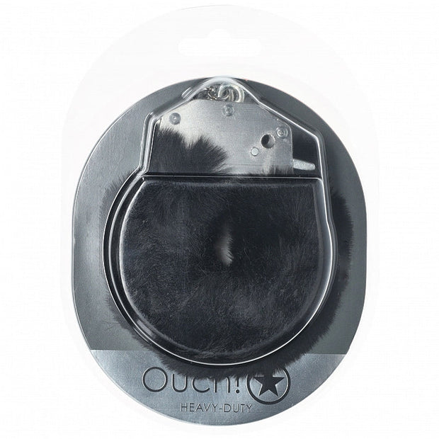 Ouch! Heavy duty Fluffy Handcuffs Black