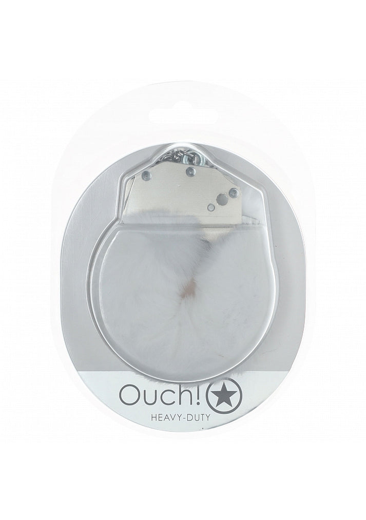 Ouch! Heavy duty Fluffy Handcuffs White