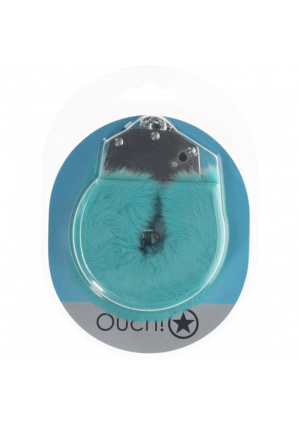 Ouch! Heavy duty Fluffy Handcuffs Blue