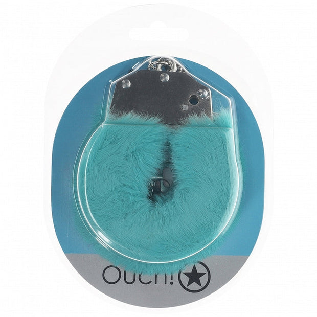 Ouch! Heavy duty Fluffy Handcuffs Blue