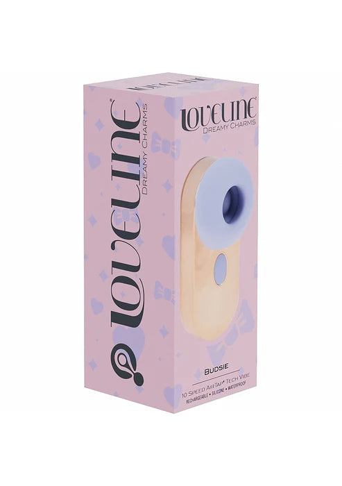Loveline - Budsie - AirTapTech - Vibromasseur rechargeable - 10 fonctions - Étanche - Lavande