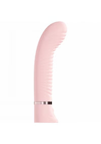 Loveline - Divine - Rose - Vibromasseur point G nervuré à 10 fonctions - Silicone - Rechargeable - Étanche