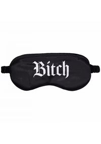 Ouch! Bitch Printed Mask Satin Black