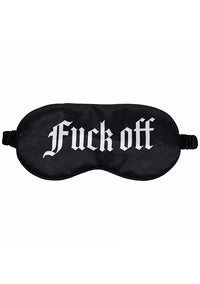 Ouch! Fuck Off Printed Mask Satin Black