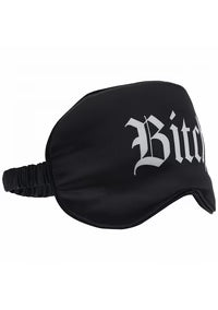 Ouch! Bitch Printed Mask Satin Black