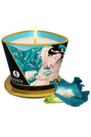 Shunga chandelle à massage fleurs des iles