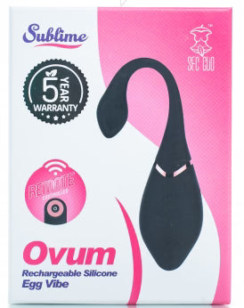 Vibromasseur rechargeable en silicone noir OEJ Ovum