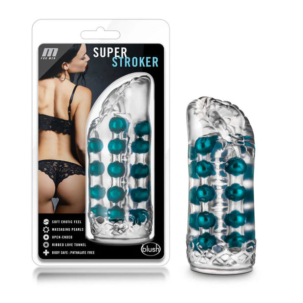 M For Men By Blush Super Stroker Clear Masturbator
