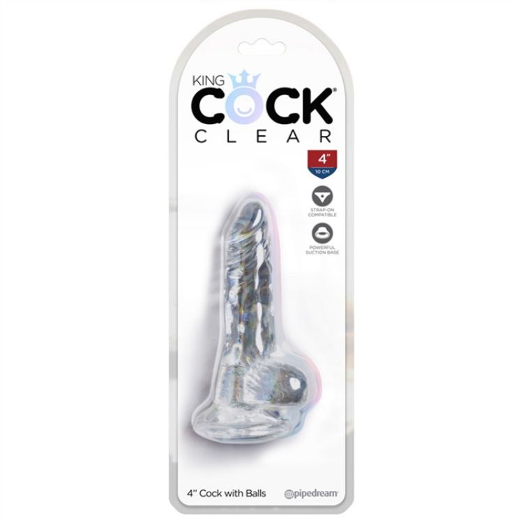 Image de King Cock Clear 4" Cock with Balls