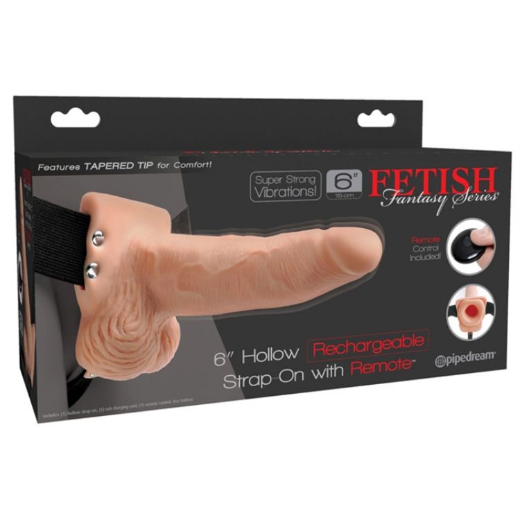 Image de Fetish Fantasy 6" Hollow Rechargeable Strap-on wit