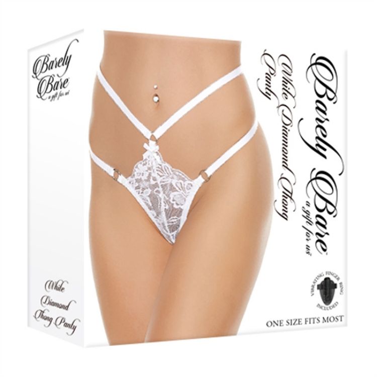 Image de WHITE DIAMOND THONG PANTY