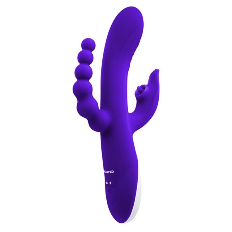 Image de Lick Me Triple Stim Vibe - Silicone Purple